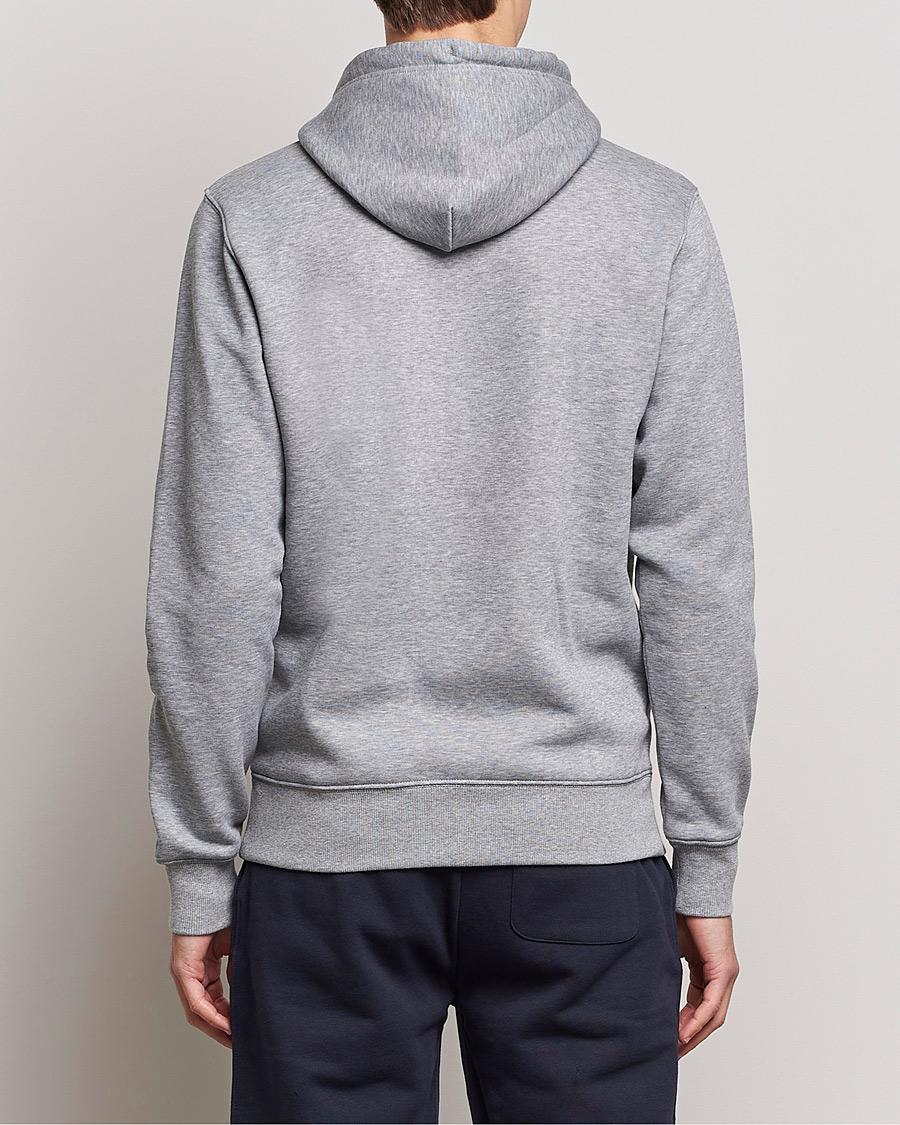 Men | Sweaters & Knitwear | GANT | Original Shield Logo Hoodie Grey Melange