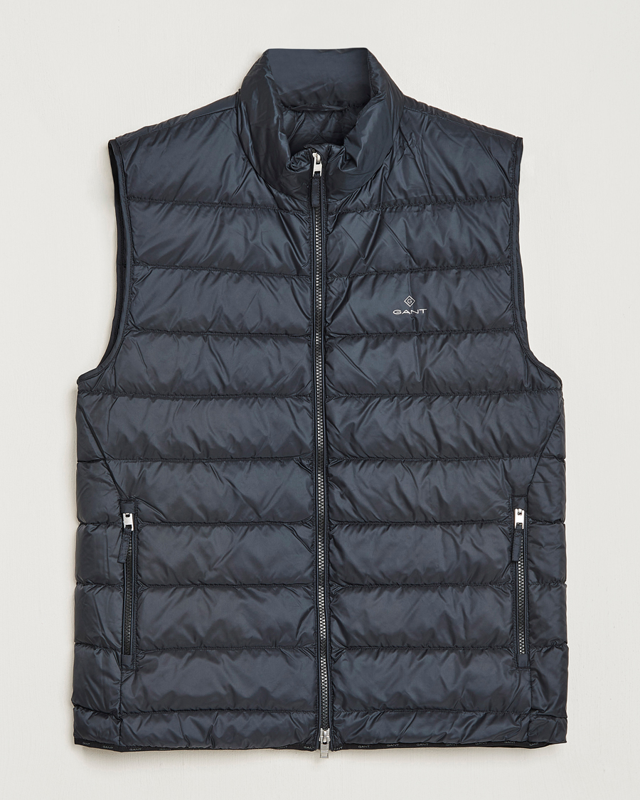 Men | Gilets | GANT | The Light Down Gilet Black