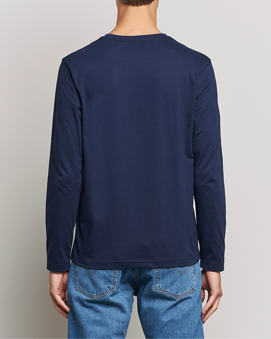 Men | T-Shirts | GANT | The Original Long Sleeve T-shirt Evening Blue