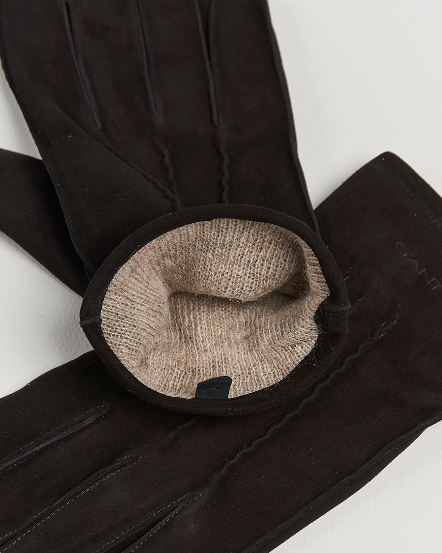 Men | Warming accessories | GANT | Classic Suede Gloves Black