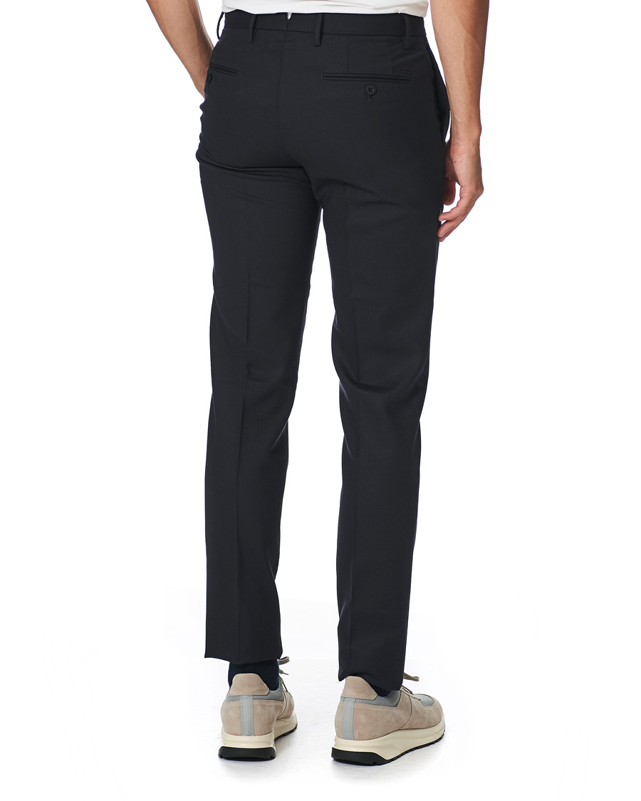 Men | Trousers | Incotex | Slim Fit Washable Flannel Trousers Navy