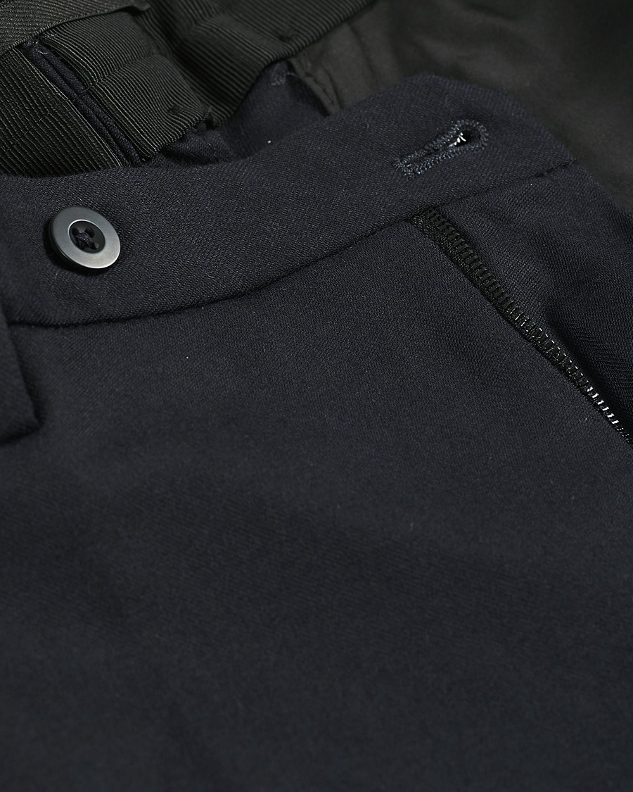 Men | Trousers | Incotex | Slim Fit Washable Flannel Trousers Navy