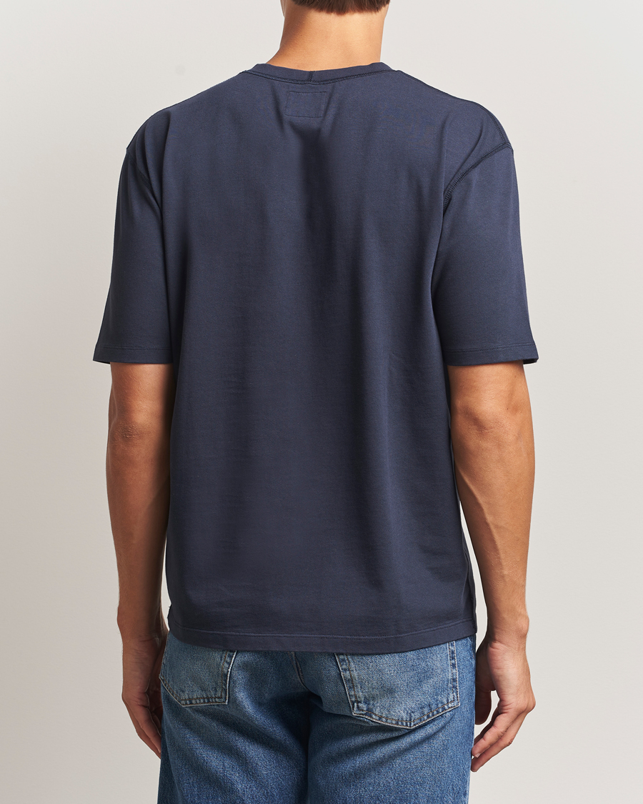 Men | T-Shirts | Drake's | Short Sleeve Hiking T-Shirt Navy
