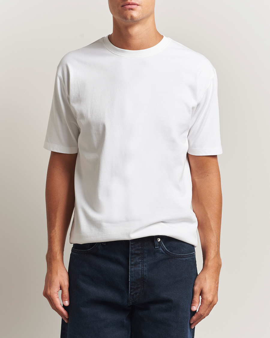 Men | T-Shirts | Drake's | Short Sleeve Hiking T-Shirt White