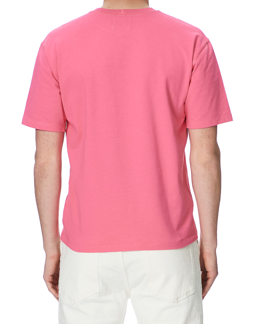 Men | T-Shirts | Drake's | Cotton Crew Neck Hiking Tee Fuschia