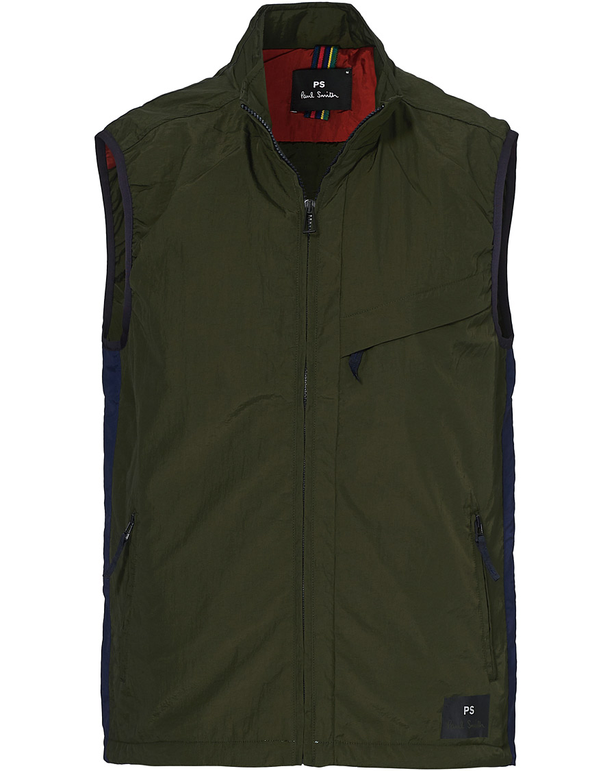 Men | Coats & Jackets | PS Paul Smith | Nylon Gilet Olive