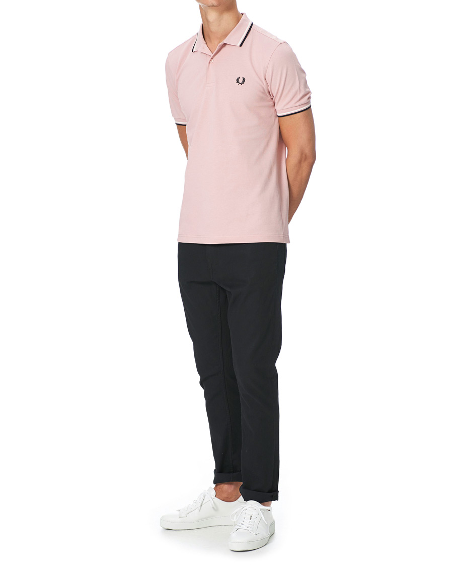 Fred Perry Twin Tip Polo Chalky Pink at CareOfCarl.com