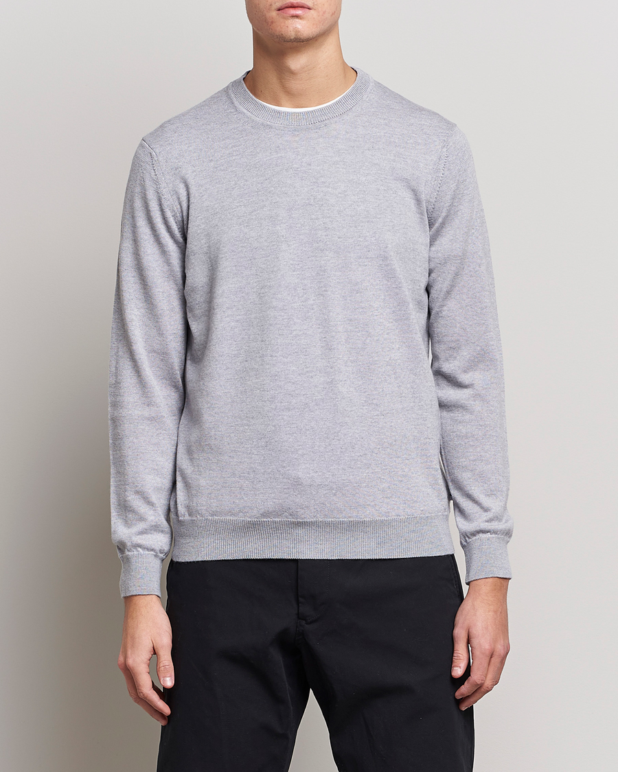 Men | Sweaters & Knitwear | NN07 | Ted Merino Crew Neck Pullover Light Grey