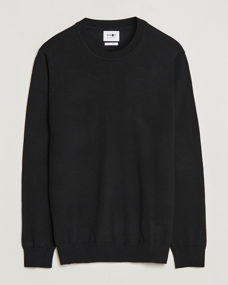 Men | Sweaters & Knitwear | NN07 | Ted Merino Crew Neck Pullover Black