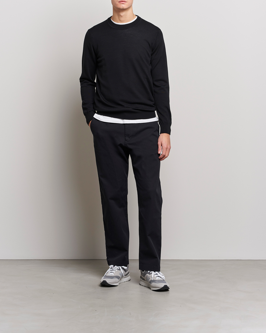 Men | Sweaters & Knitwear | NN07 | Ted Merino Crew Neck Pullover Black