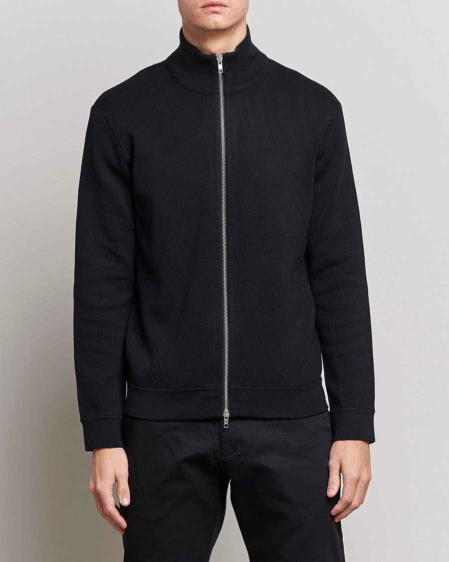 Men |  | NN07 | Luis Knitted Full-Zip Sweater Black