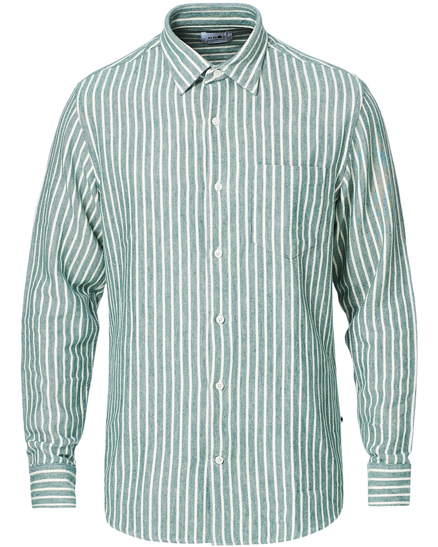 Men | Shirts | NN07 | Errico Striped Shirt Green/White