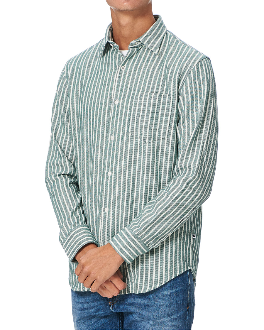 Men | Shirts | NN07 | Errico Striped Shirt Green/White