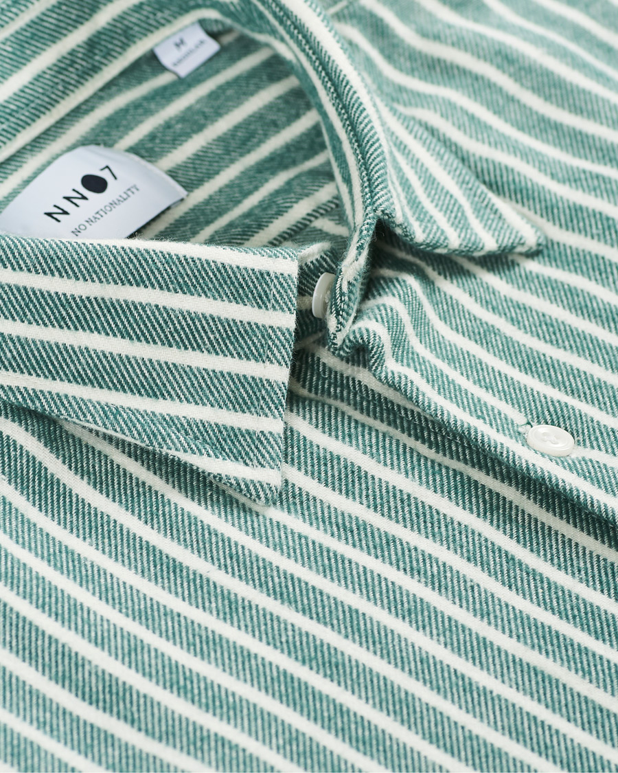 Men | Shirts | NN07 | Errico Striped Shirt Green/White