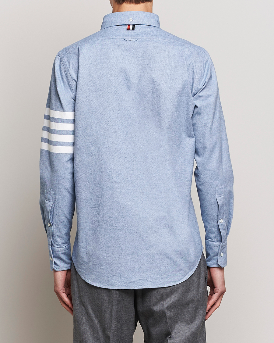 Men | Shirts | Thom Browne | 4-Bar Flannel Shirt Light Blue