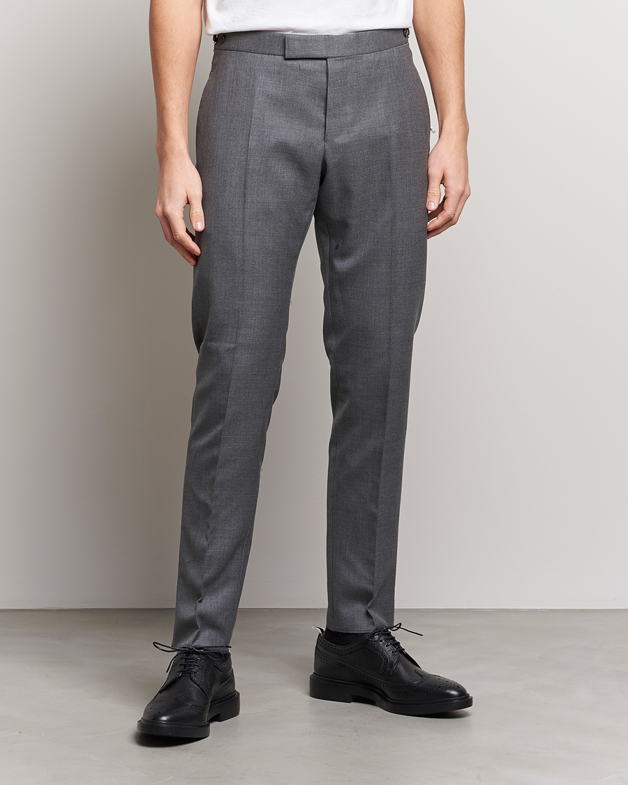 Men | Trousers | Thom Browne | Super 120s Wool Trousers Medium Grey