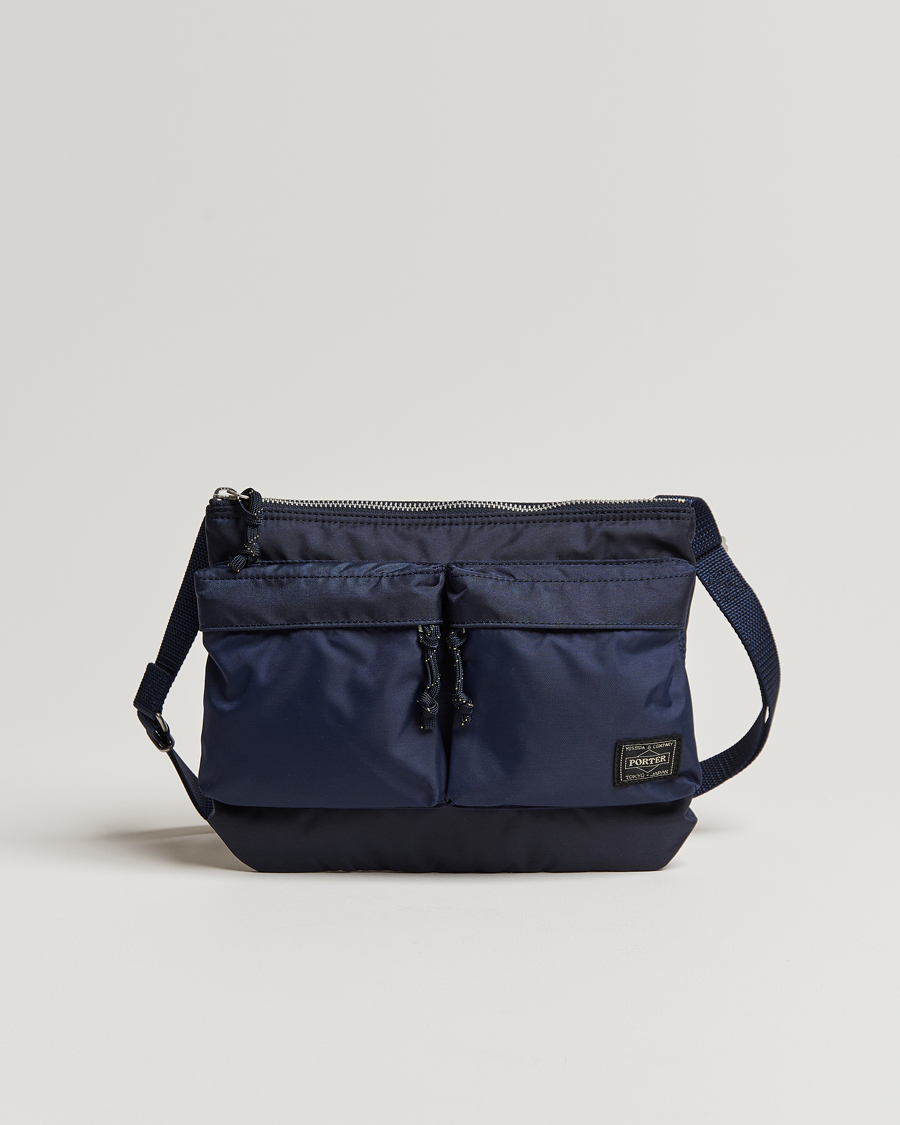 Men | Bags | Porter-Yoshida & Co. | Force Small Shoulder Bag Navy Blue