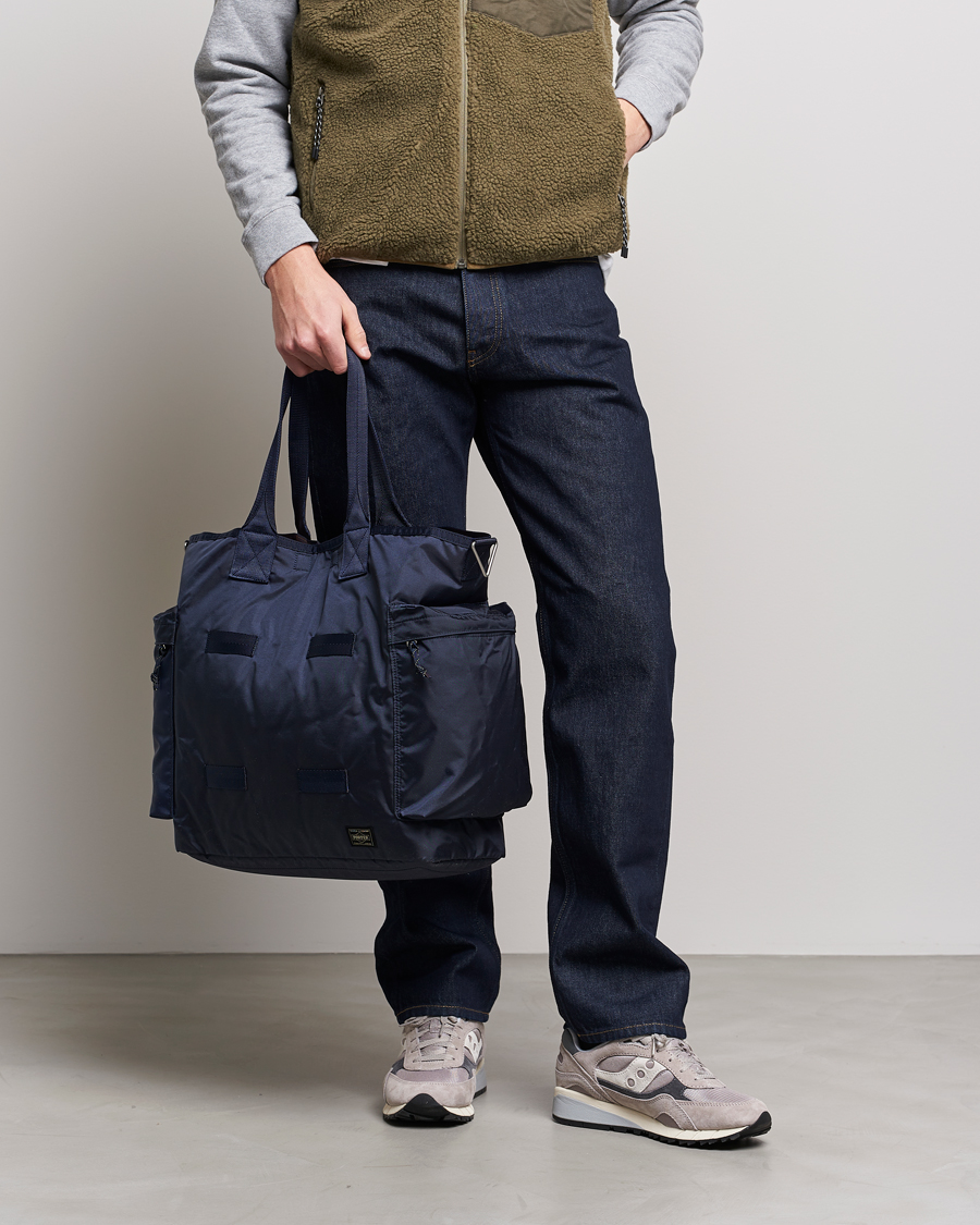 Men | Tote Bags | Porter-Yoshida & Co. | Force 2Way Tote Bag Navy Blue