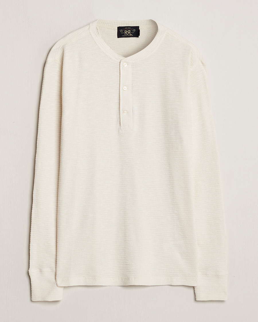 Men | Sweaters & Knitwear | RRL | Long Sleeve Henley Paper White