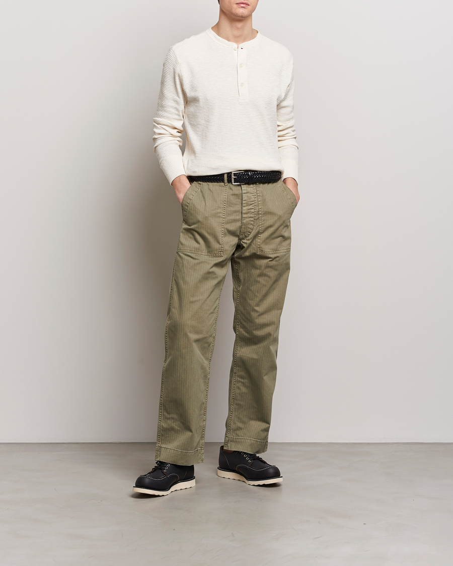 Men | Sweaters & Knitwear | RRL | Long Sleeve Henley Paper White