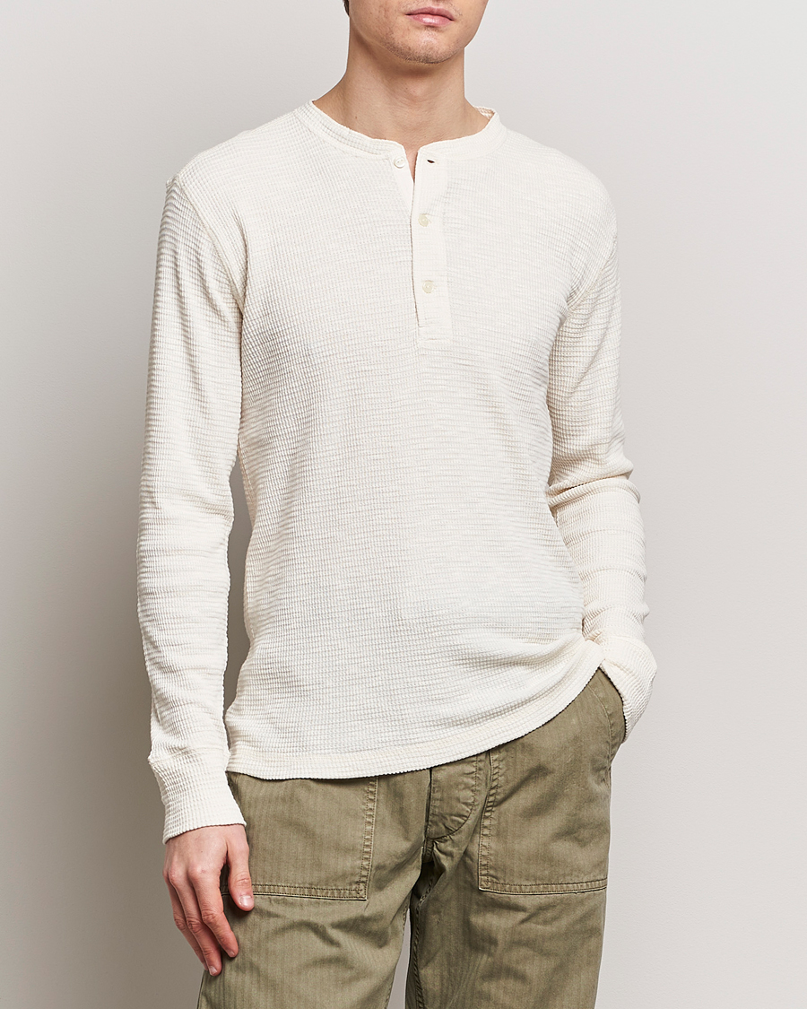 Men | Sweaters & Knitwear | RRL | Long Sleeve Henley Paper White