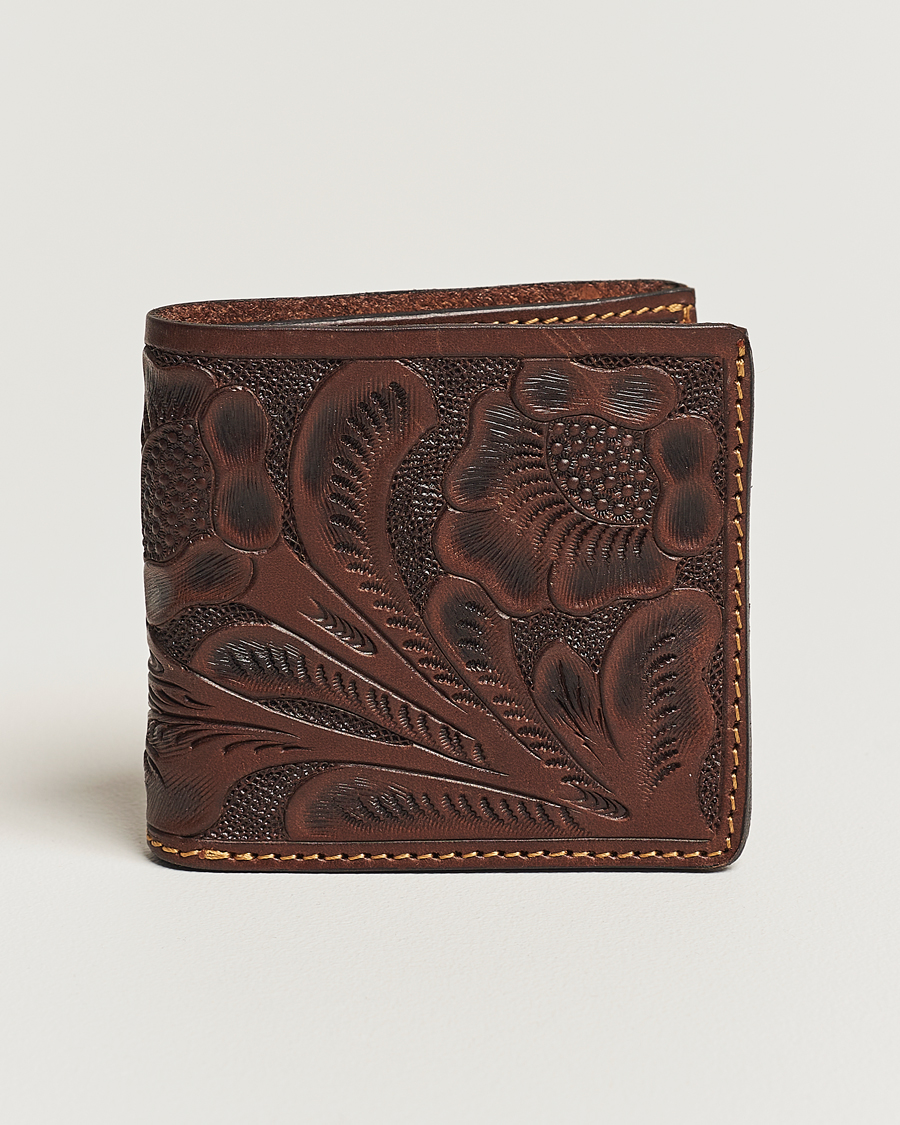 Men | RRL Embossed Billfold Wallet Dark Brown | RRL | Embossed Billfold Wallet Dark Brown