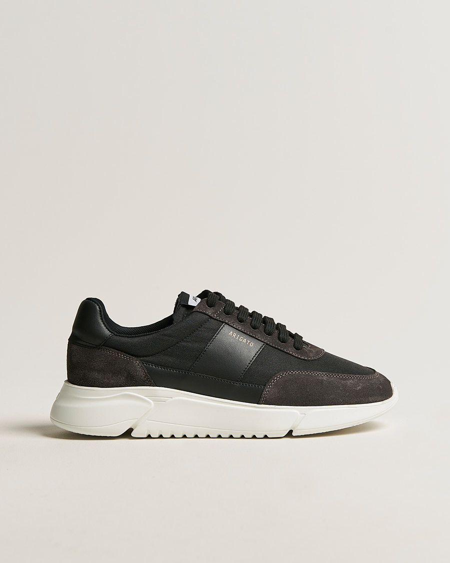 Men |  | Axel Arigato | Genesis Vintage Runner Sneaker Black/Grey Suede