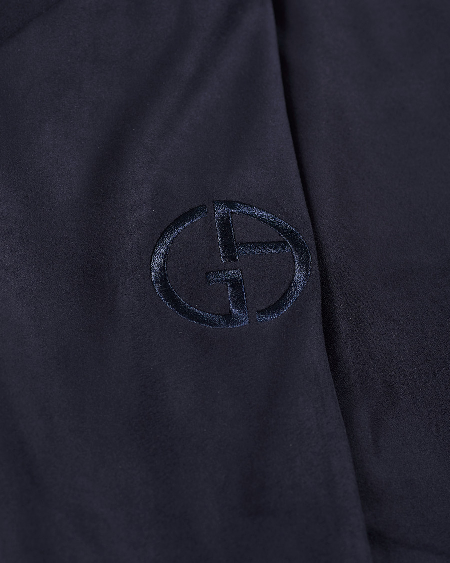 Men | Coats & Jackets | Giorgio Armani | Alcantara Hooded Blouson Navy