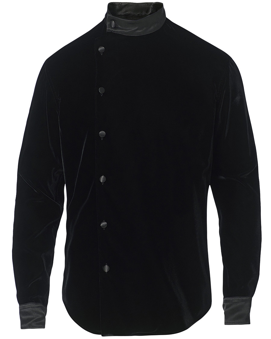 Giorgio Armani Velvet Guru Shirt Jacket Black at CareOfCarl.com