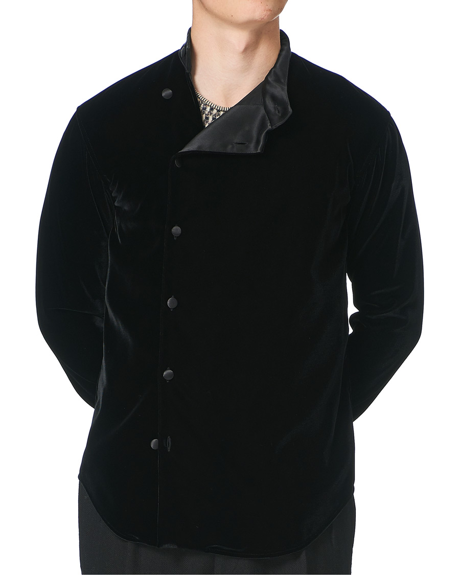 Giorgio Armani Velvet Guru Shirt Jacket Black at CareOfCarl.com
