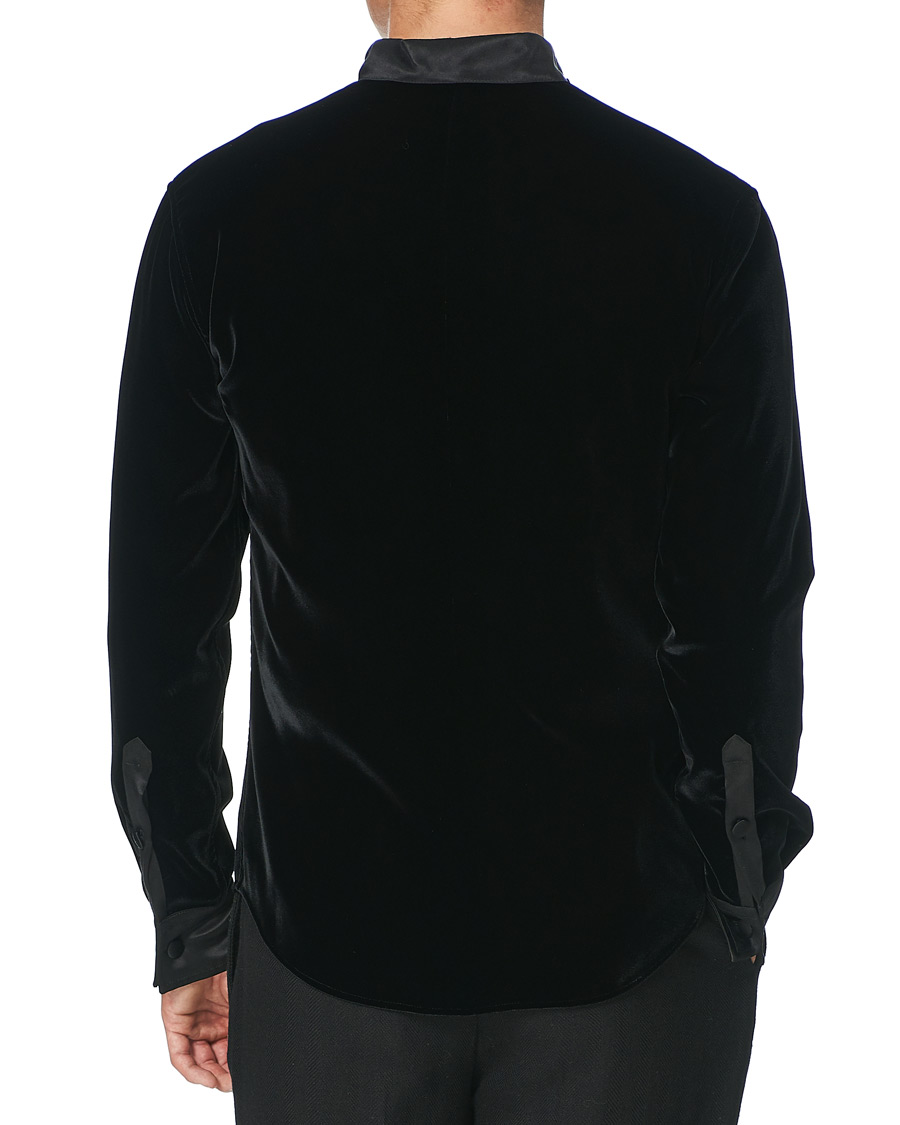 Giorgio Armani Velvet Guru Shirt Jacket Black at CareOfCarl.com