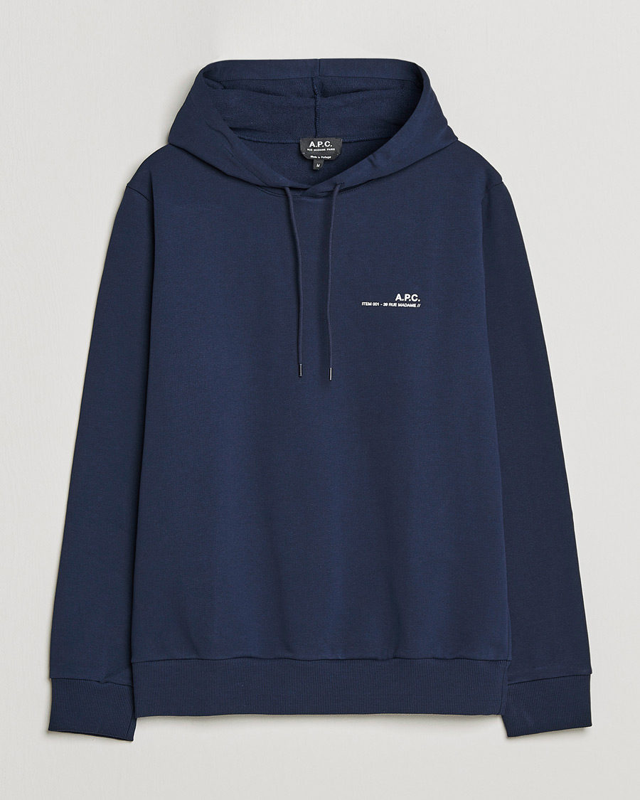 Men | Sweaters & Knitwear | A.P.C. | Item Hoodie Navy