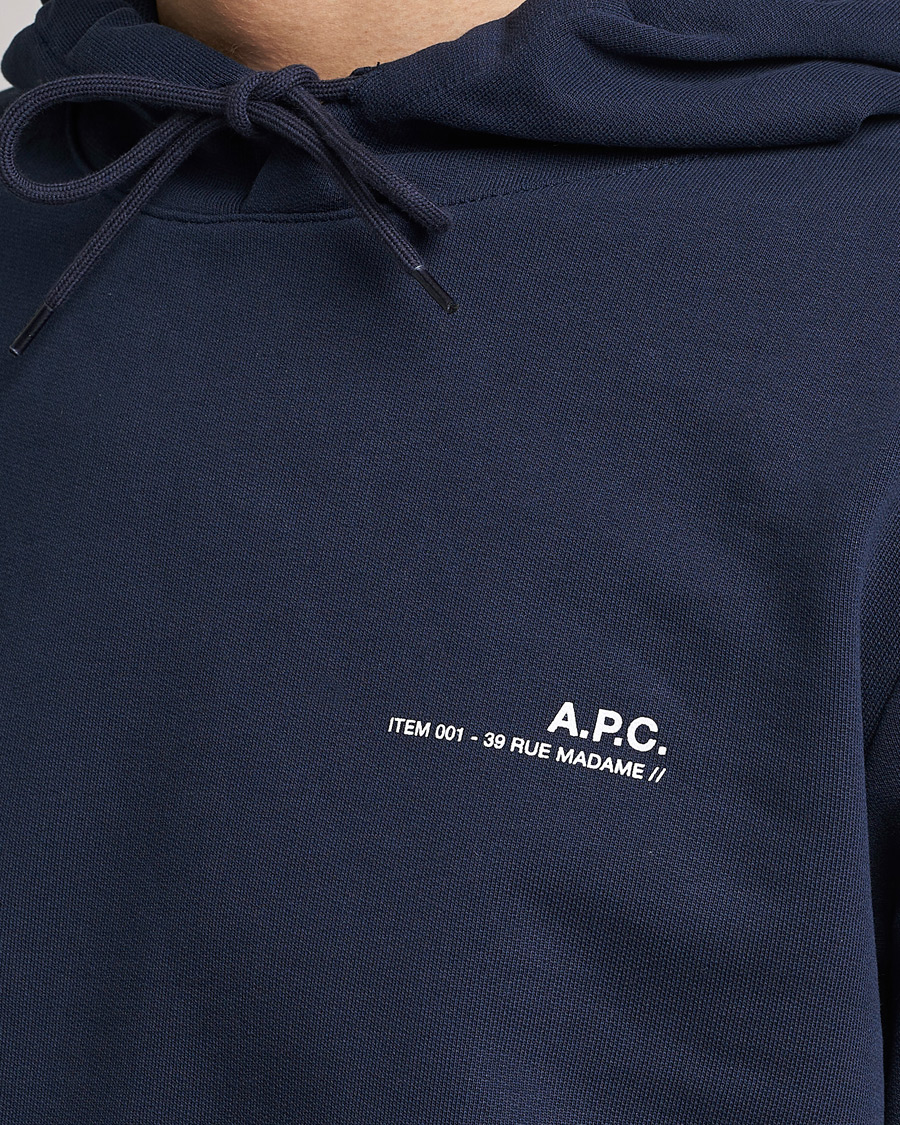 Men | Sweaters & Knitwear | A.P.C. | Item Hoodie Navy