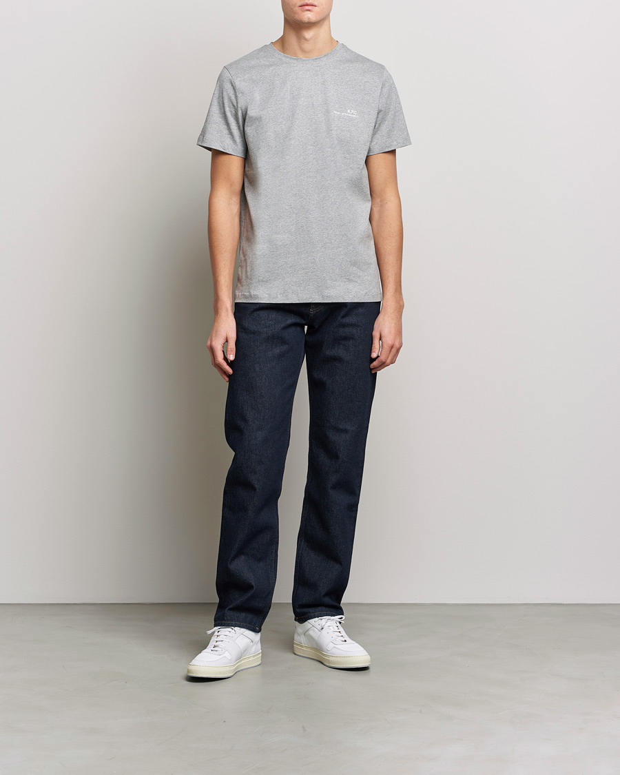 Men | Organic Menswear | A.P.C. | Item Short Sleeve T-Shirt Heather Grey