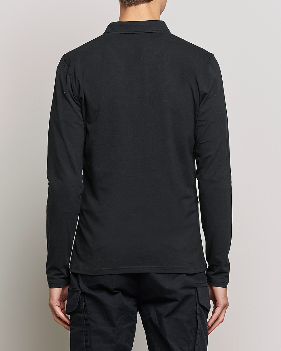 Men | Sweaters & Knitwear | Bread & Boxers | Long Sleeve Jersey Polo Black