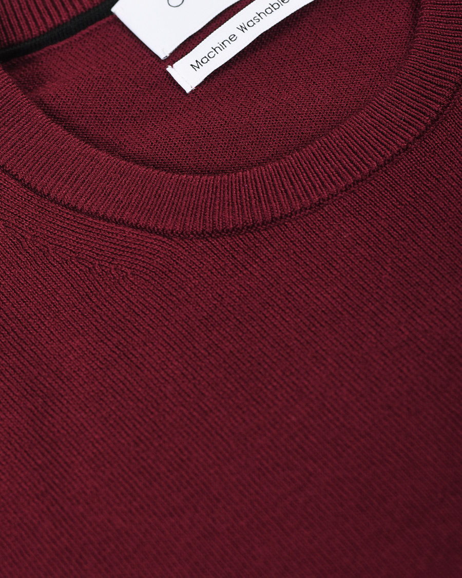 Men | Sweaters & Knitwear | Calvin Klein | Superior Wool Crew Neck Sweater Tawny Port