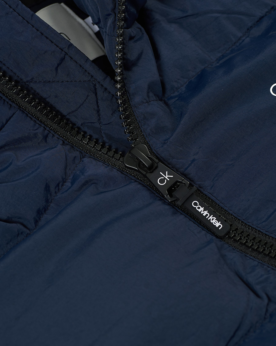Men | Coats & Jackets | Calvin Klein | Crinkle Nylon Puffer Jacket Navy