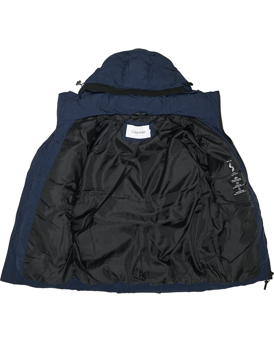 Men | Coats & Jackets | Calvin Klein | Crinkle Nylon Puffer Jacket Navy