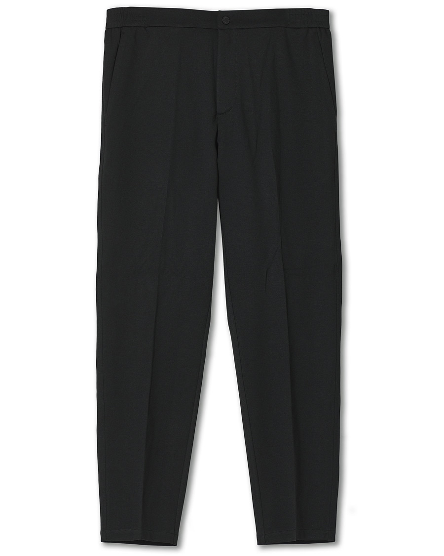Men | Trousers | Calvin Klein | Tapered Fit Jersey Hybrid Pants Black