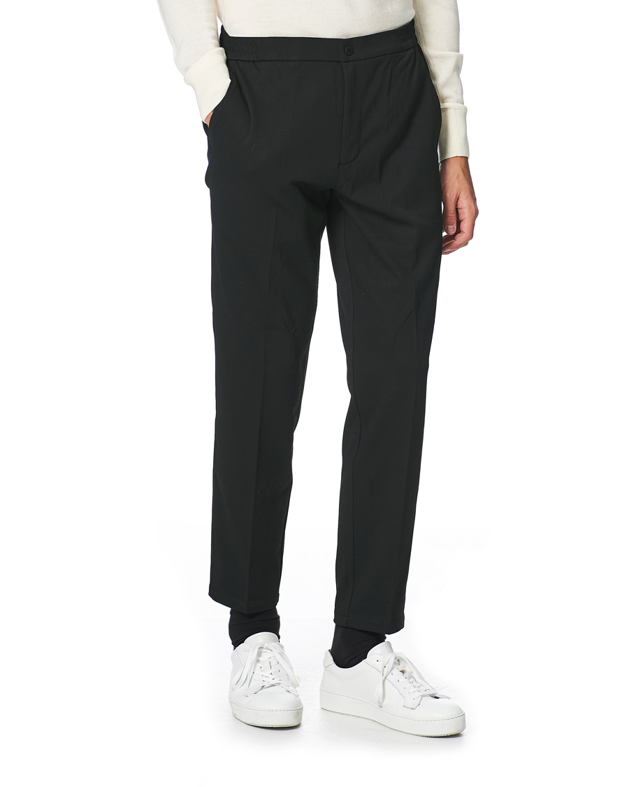 Men | Trousers | Calvin Klein | Tapered Fit Jersey Hybrid Pants Black