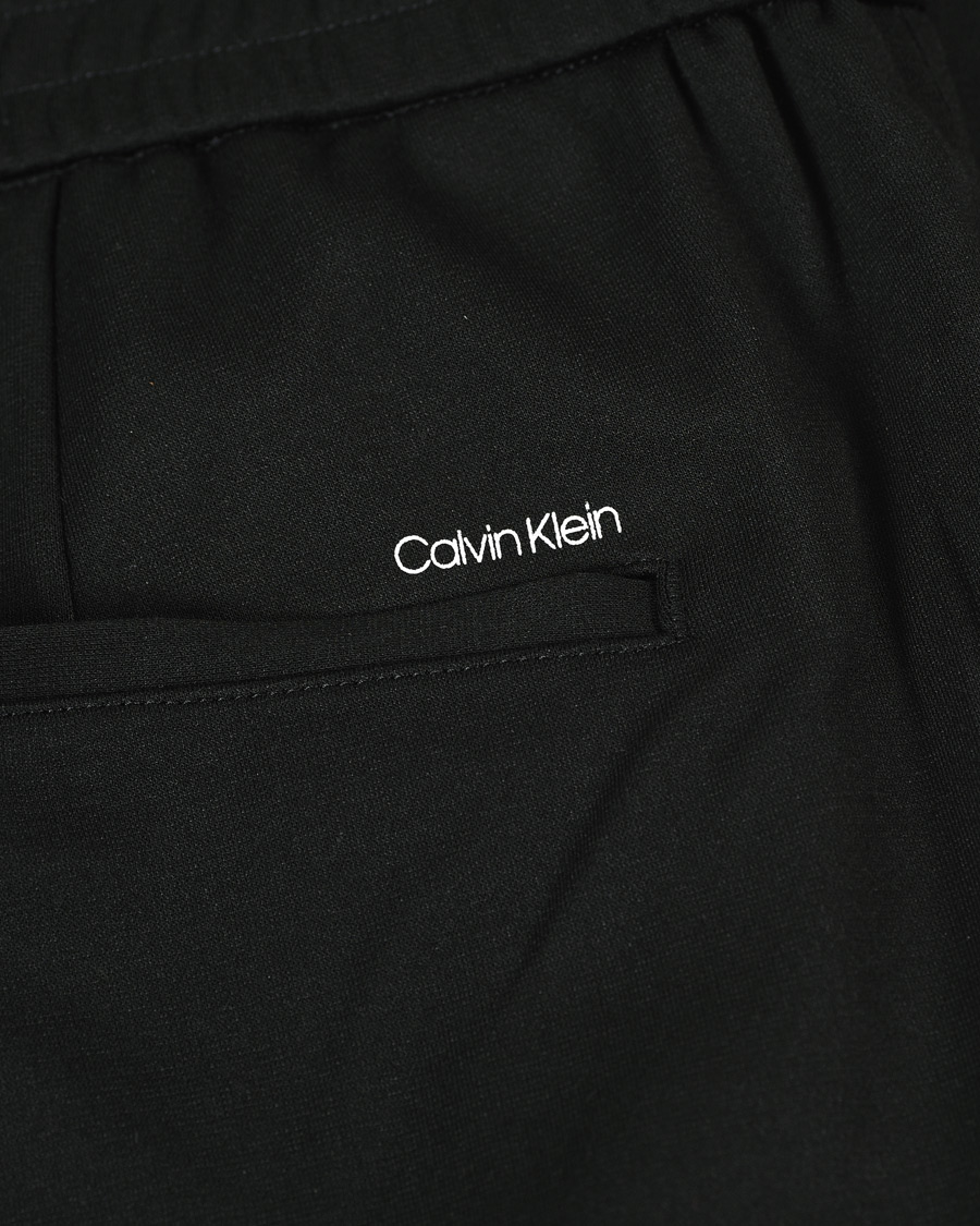 Men | Trousers | Calvin Klein | Tapered Fit Jersey Hybrid Pants Black