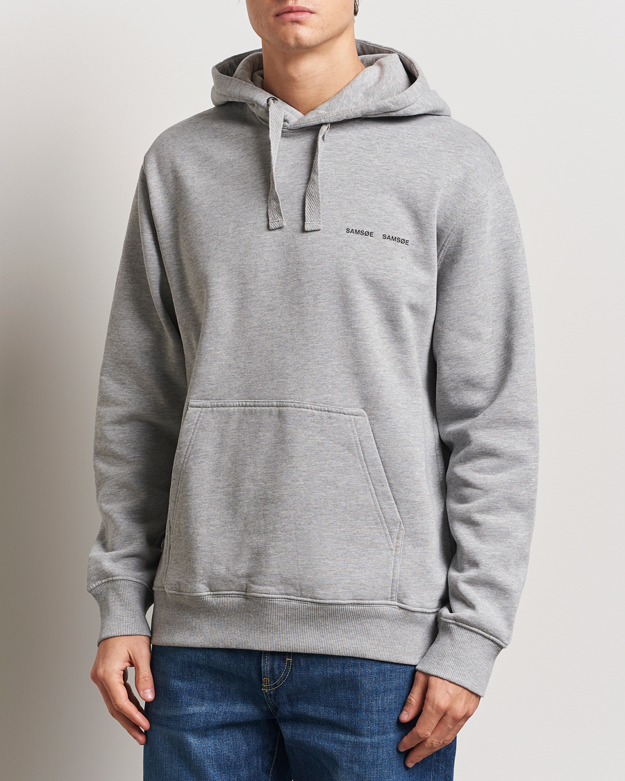 Men | Sweaters & Knitwear | Samsøe Samsøe | Norsbro Hoodie Grey Melange