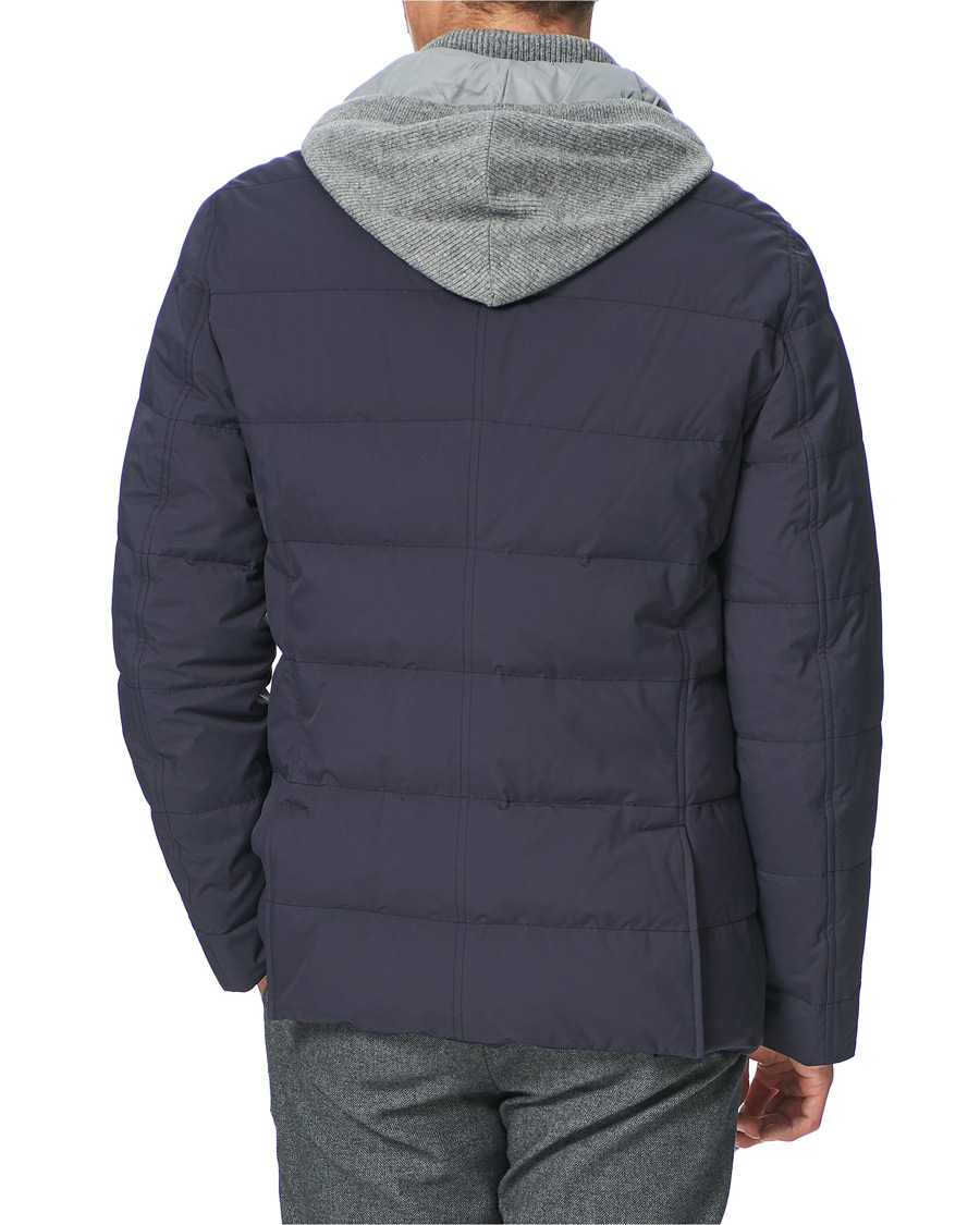 Men | Coats & Jackets | Brunello Cucinelli | Cashmere Lined Hooded Jacket Navy