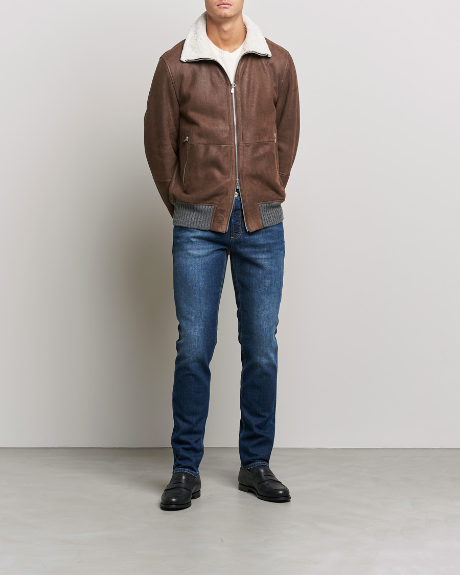 Men | Jeans | Brunello Cucinelli | Slim Fit Jeans Dark Blue Wash