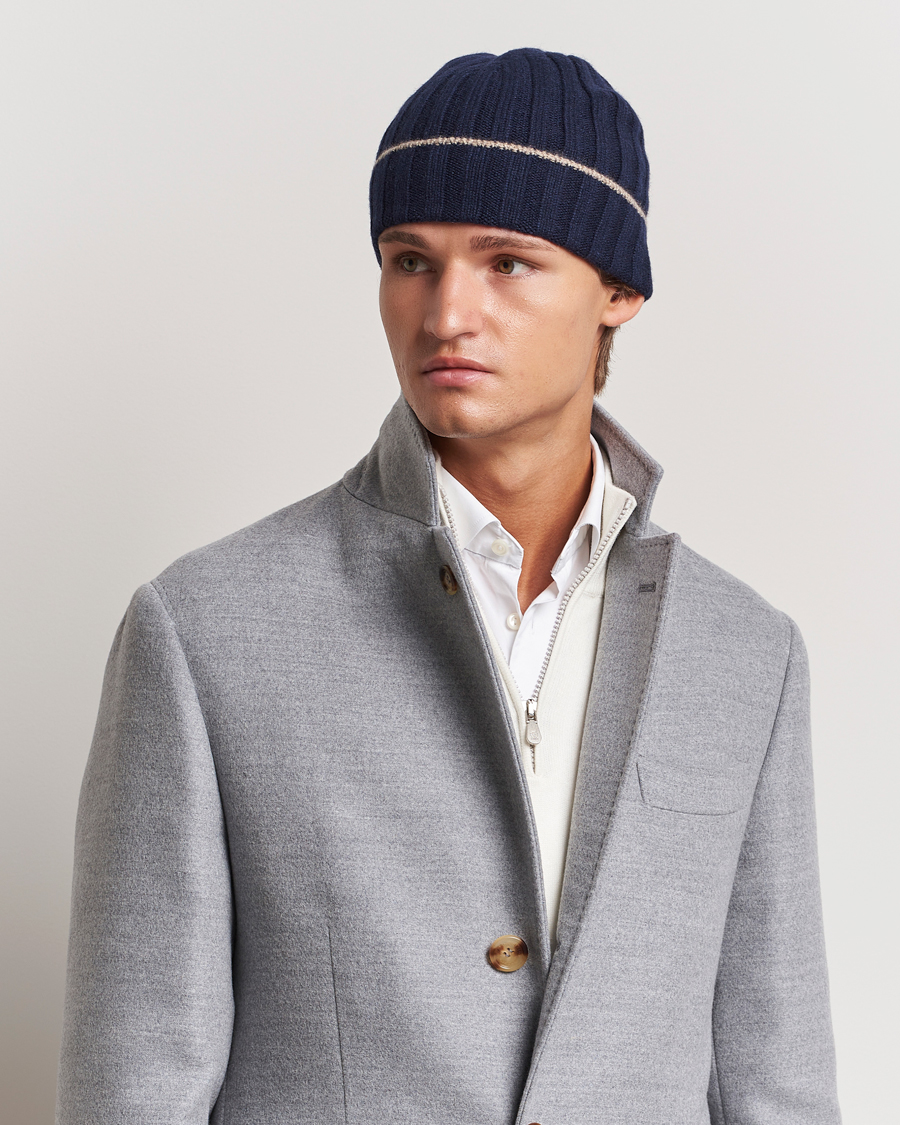 Men | Brunello Cucinelli Cashmere Beanie Navy | Brunello Cucinelli | Cashmere Beanie Navy