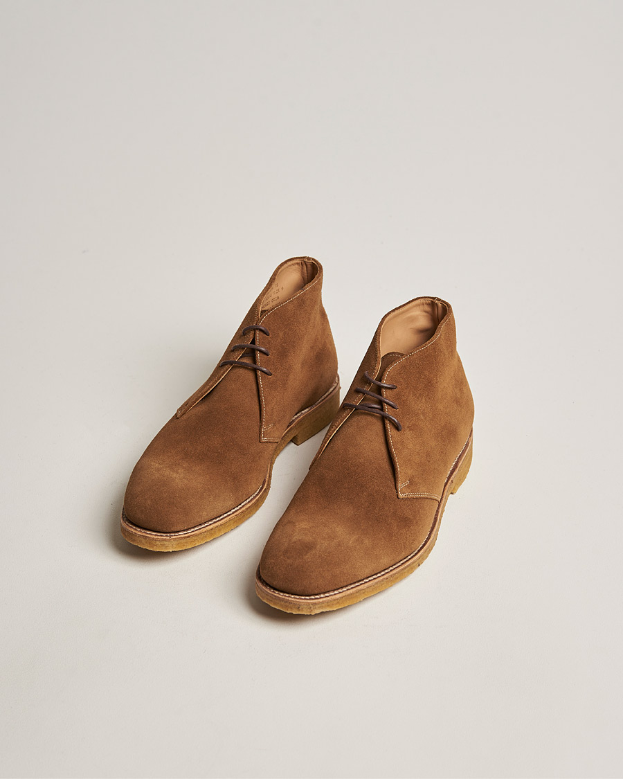 Men | Chukka Boots | Loake 1880 | Rivington Suede Crepe Sole Chukka Tan