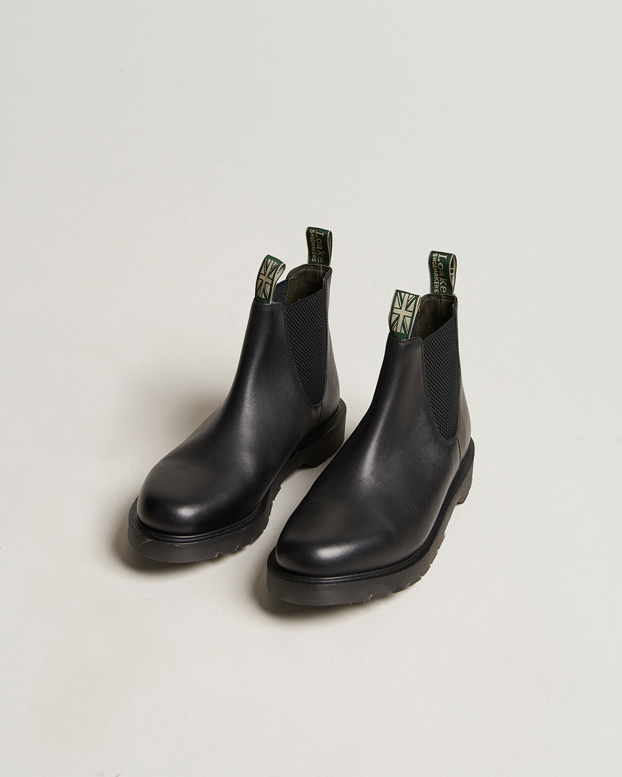 Men | Black boots | Loake Shoemakers | McCauley Heat Sealed Chelsea Black Leather