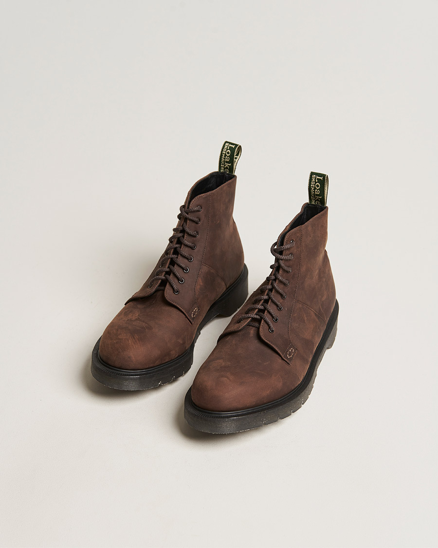 Men | Suede shoes | Loake Shoemakers | Niro Heat Sealed Laced Boot Brown Nubuck