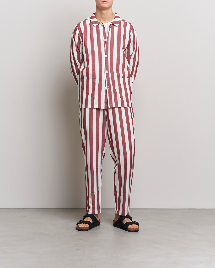 Men | Pyjamas & Robes | Nufferton | Uno Striped Pyjama Set Red/White