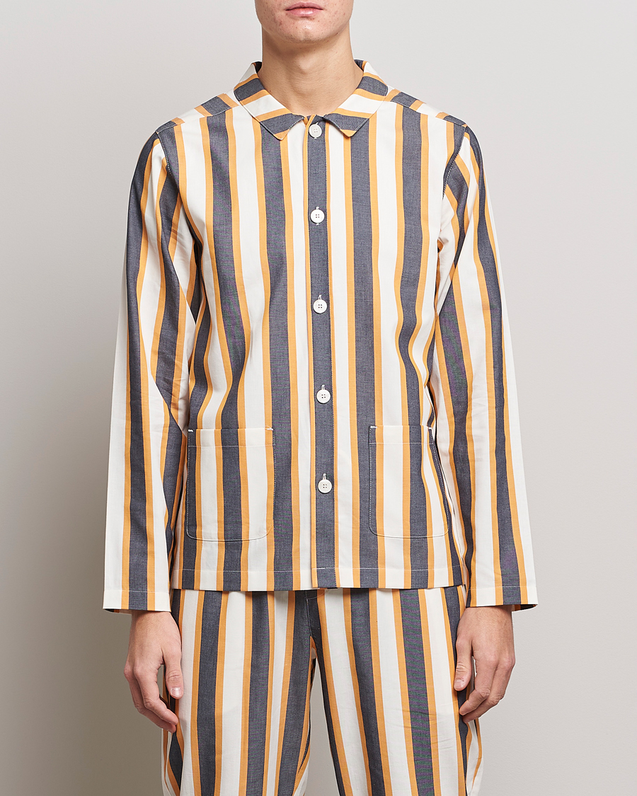 Men |  | Nufferton | Uno Triple Striped Pyjama Set Yellow/Blue